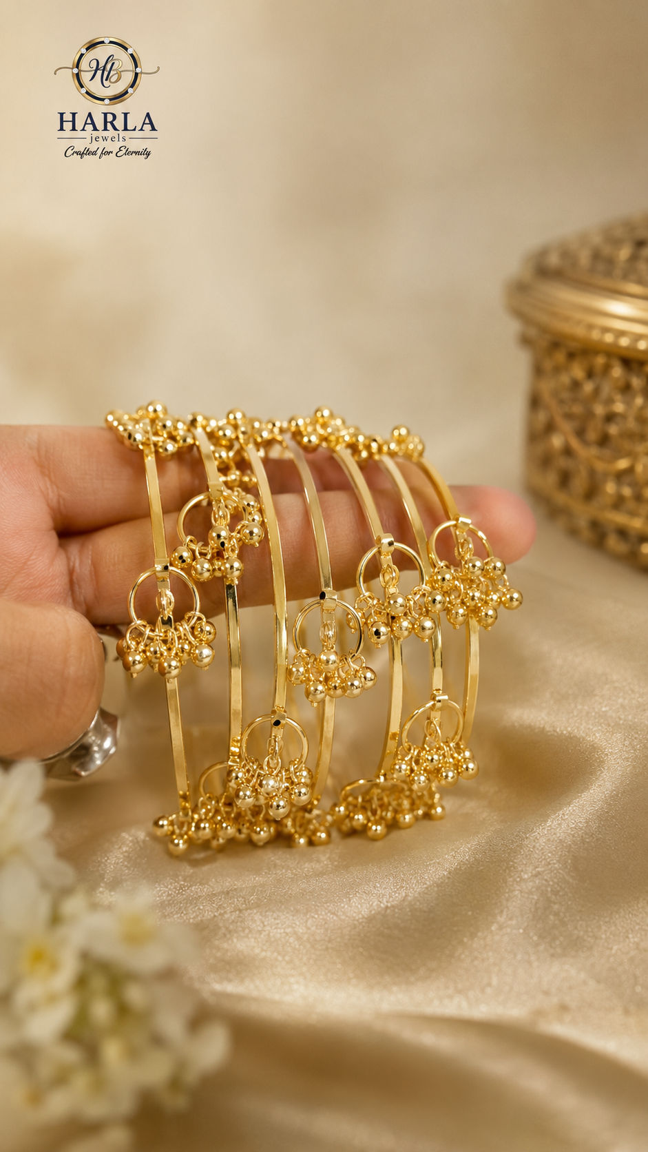 2*8 Royal Kashmiri Ghungroo Bangles (set of 8)
