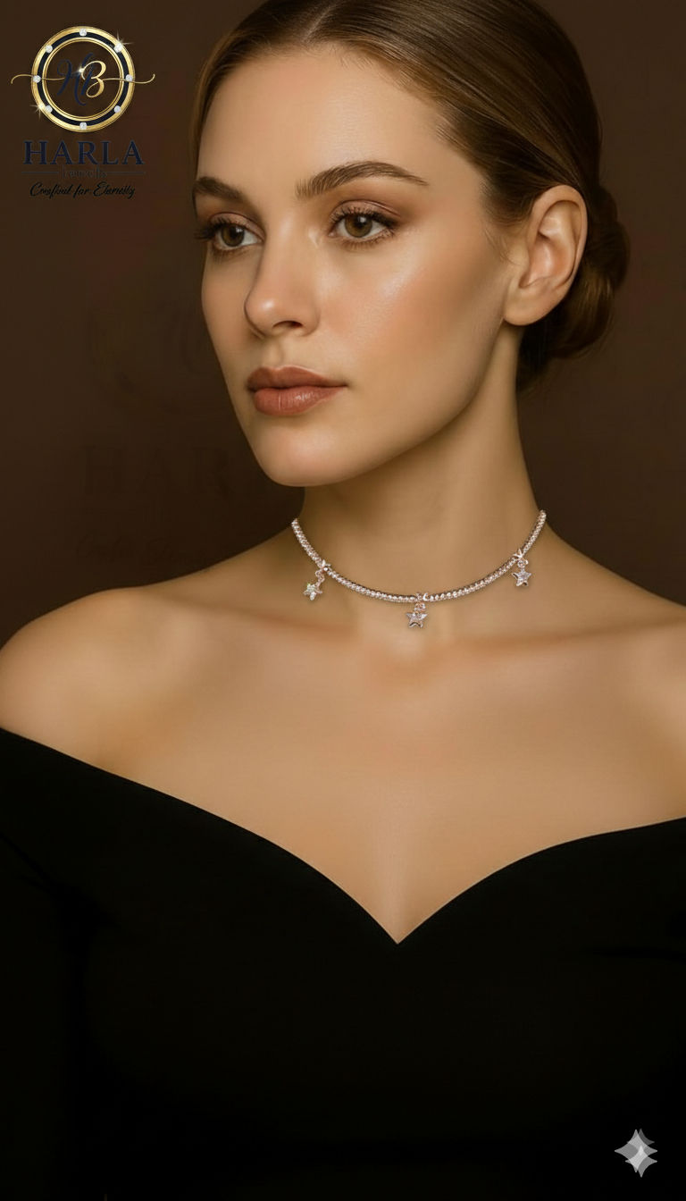 Three Star Diamond Choker