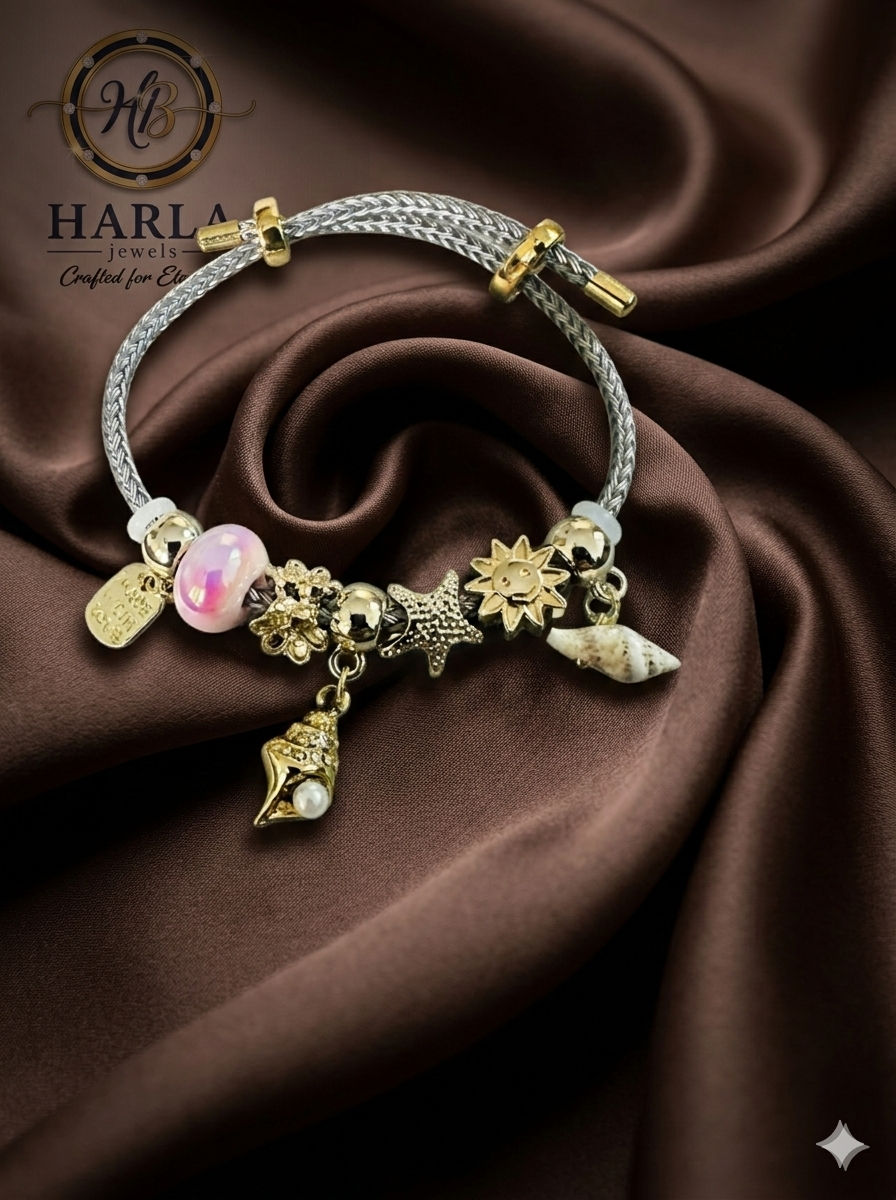 Pink-Pearl Starlight Bracelet