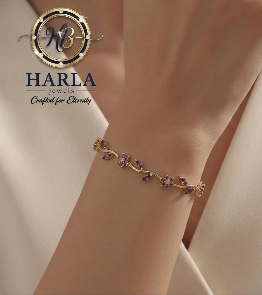 Lavender Blossom Vine Bracelet