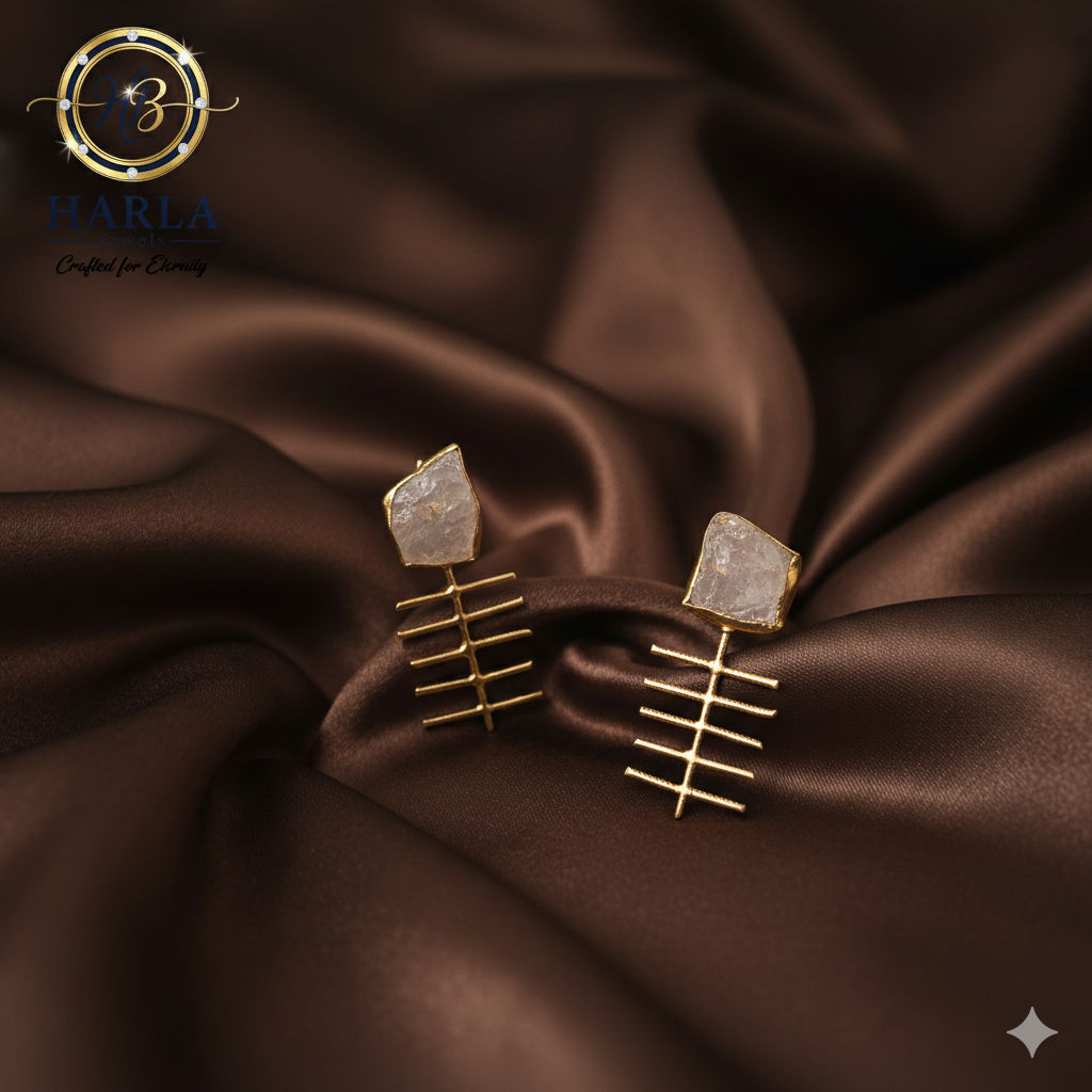 Lattice Crystal Earring
