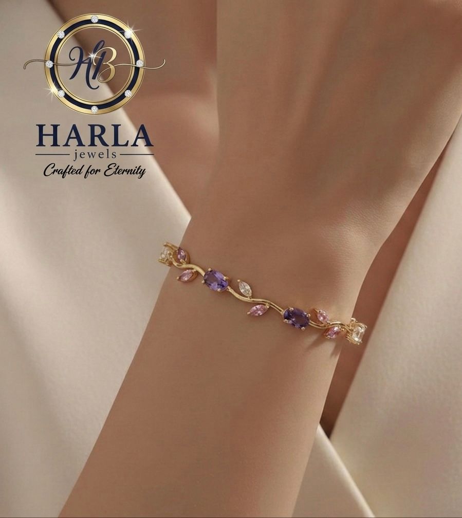 Amethyst Blossom Vine Bracelet