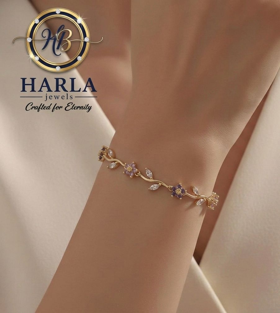 Lavender Blossom Floral Bracelet