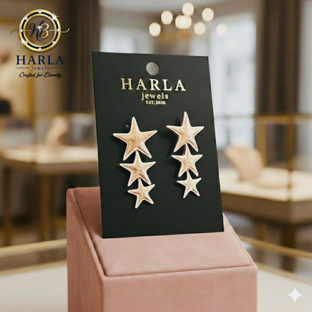 Starlight Cascade Earring (Golden White)