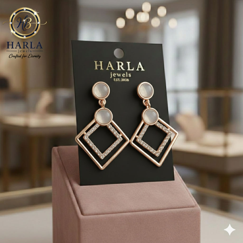 Diamond Pearl Dangler Earring