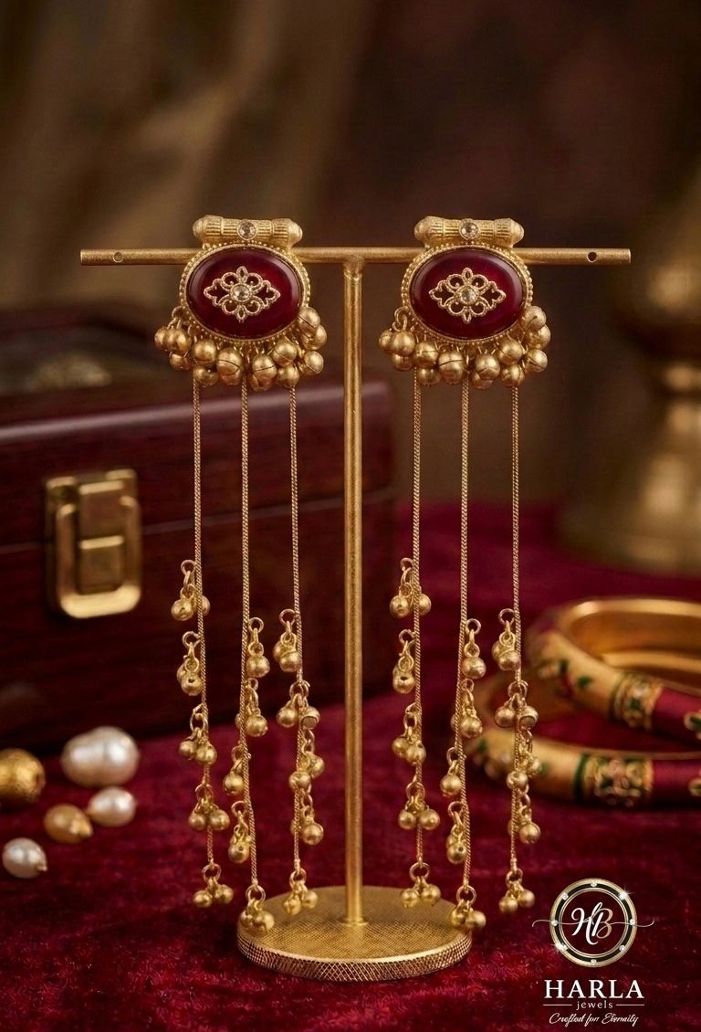 Ruby Cascade Statement Earrings