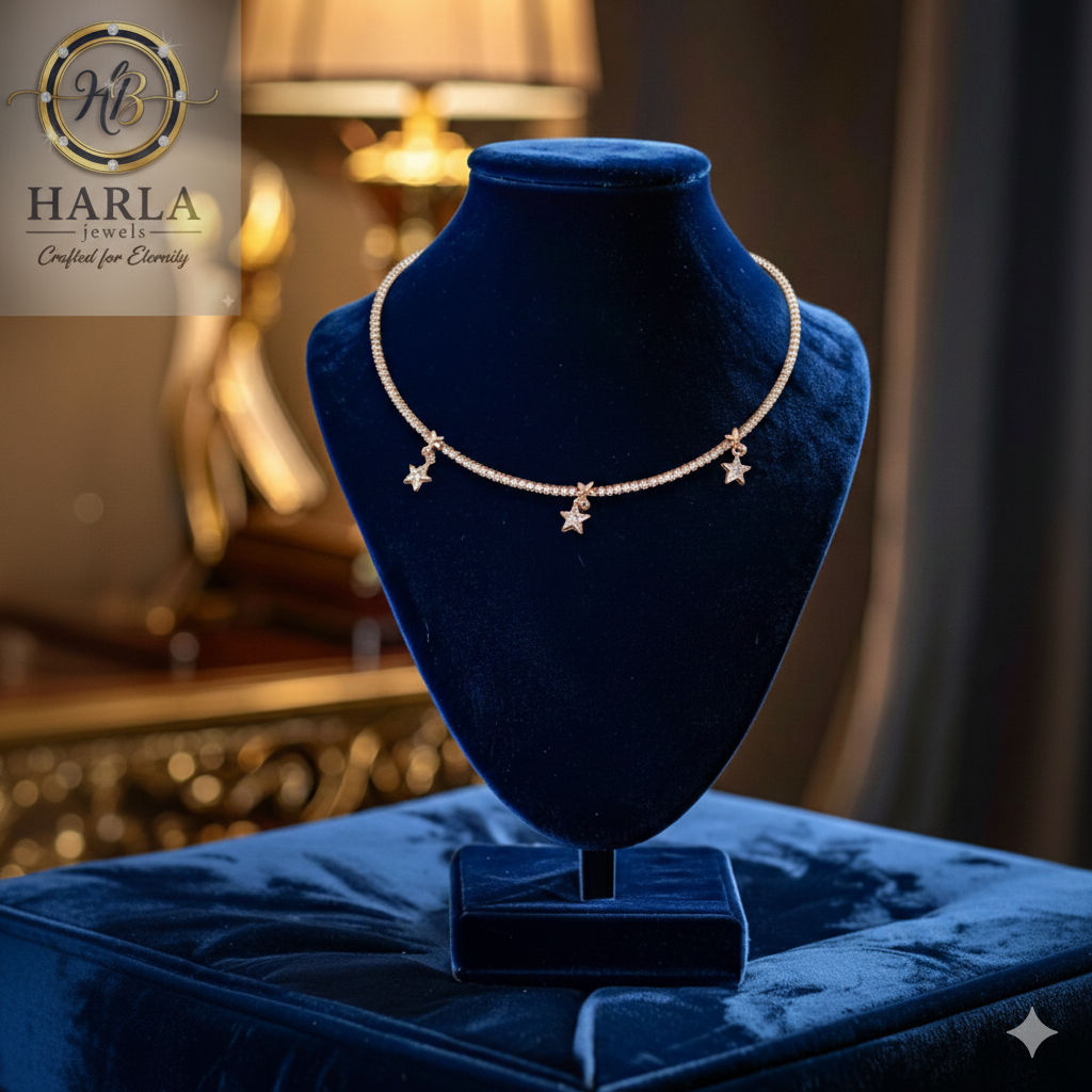 Three Star Diamond Choker