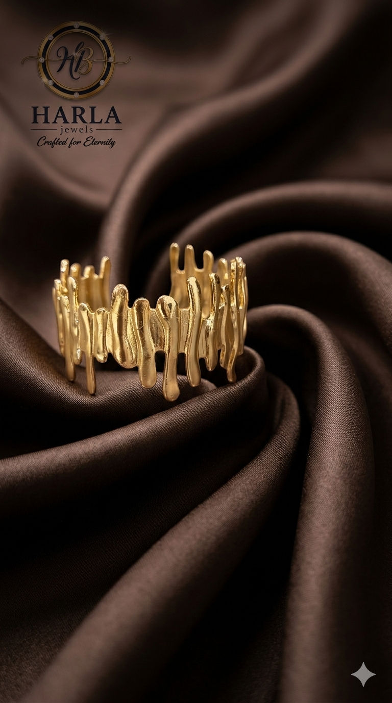 Abstract Gold Fusion Bracelet