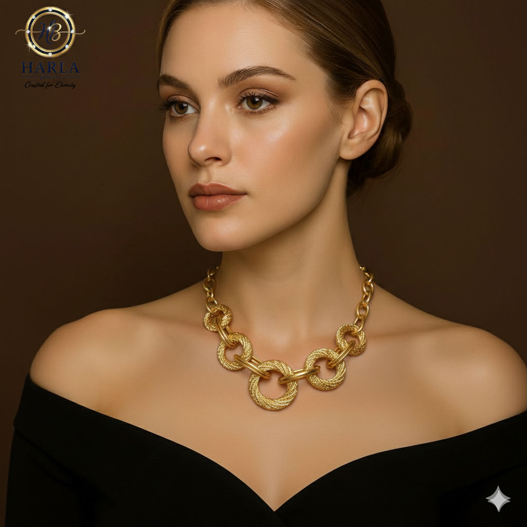 Orbit Luxe Circle Chain Necklace