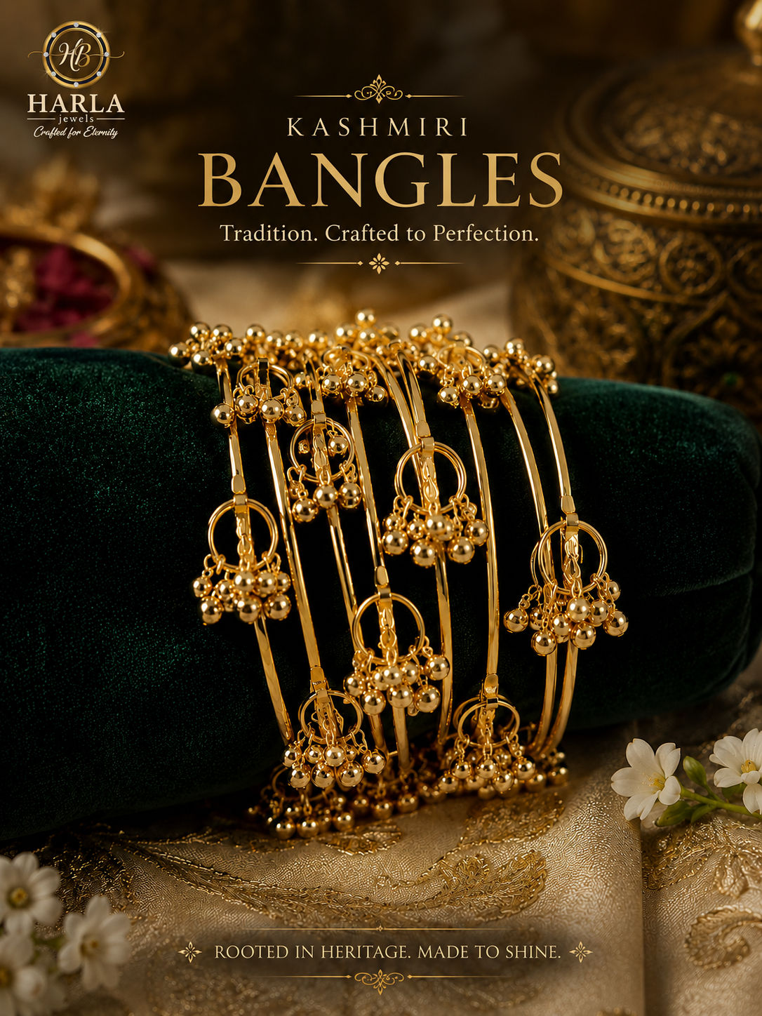 2*8 Royal Kashmiri Ghungroo Bangles (set of 8)