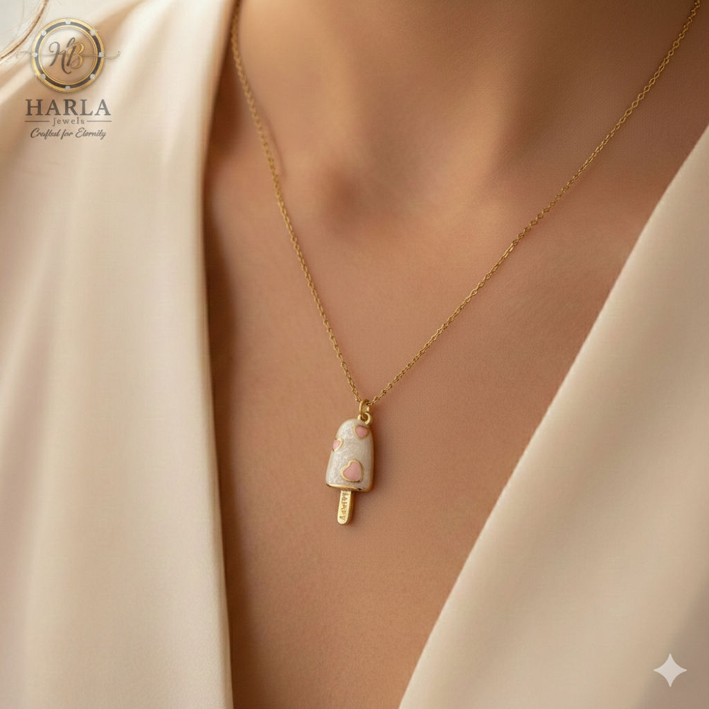Pink Heart Bliss Necklace Chain