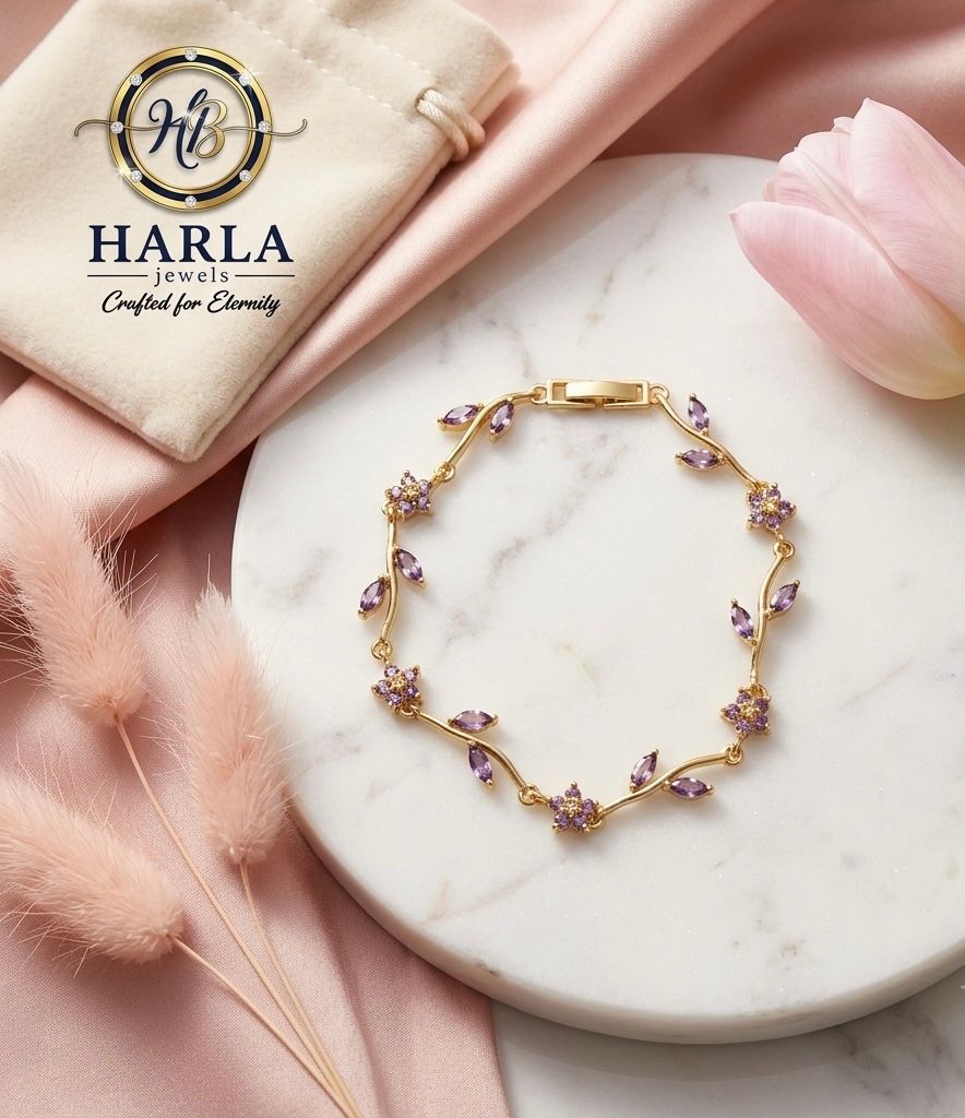Lavender Blossom Vine Bracelet