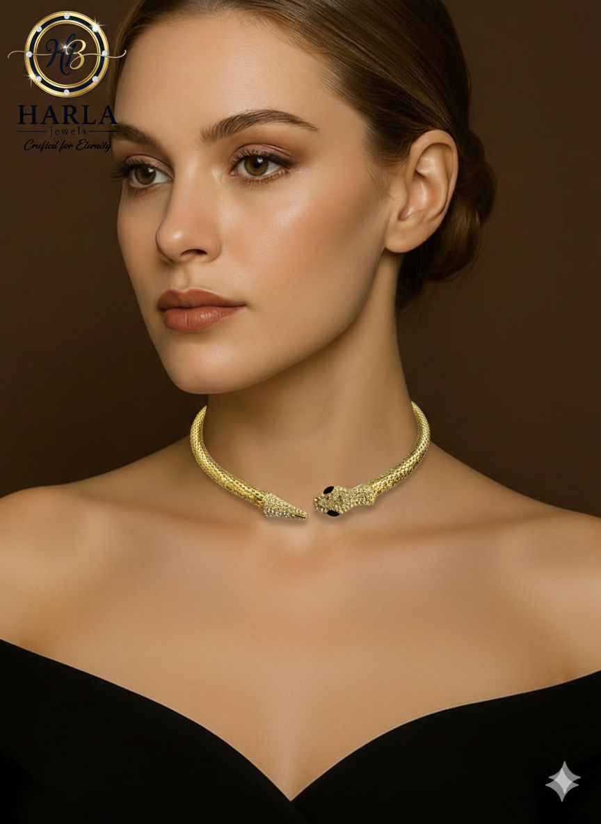 Snake Elegance Gold Necklace