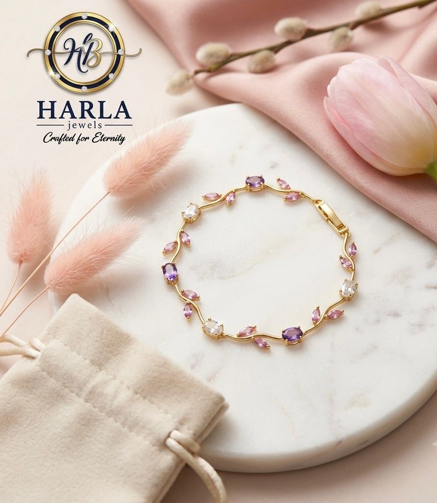 Amethyst Blossom Vine Bracelet