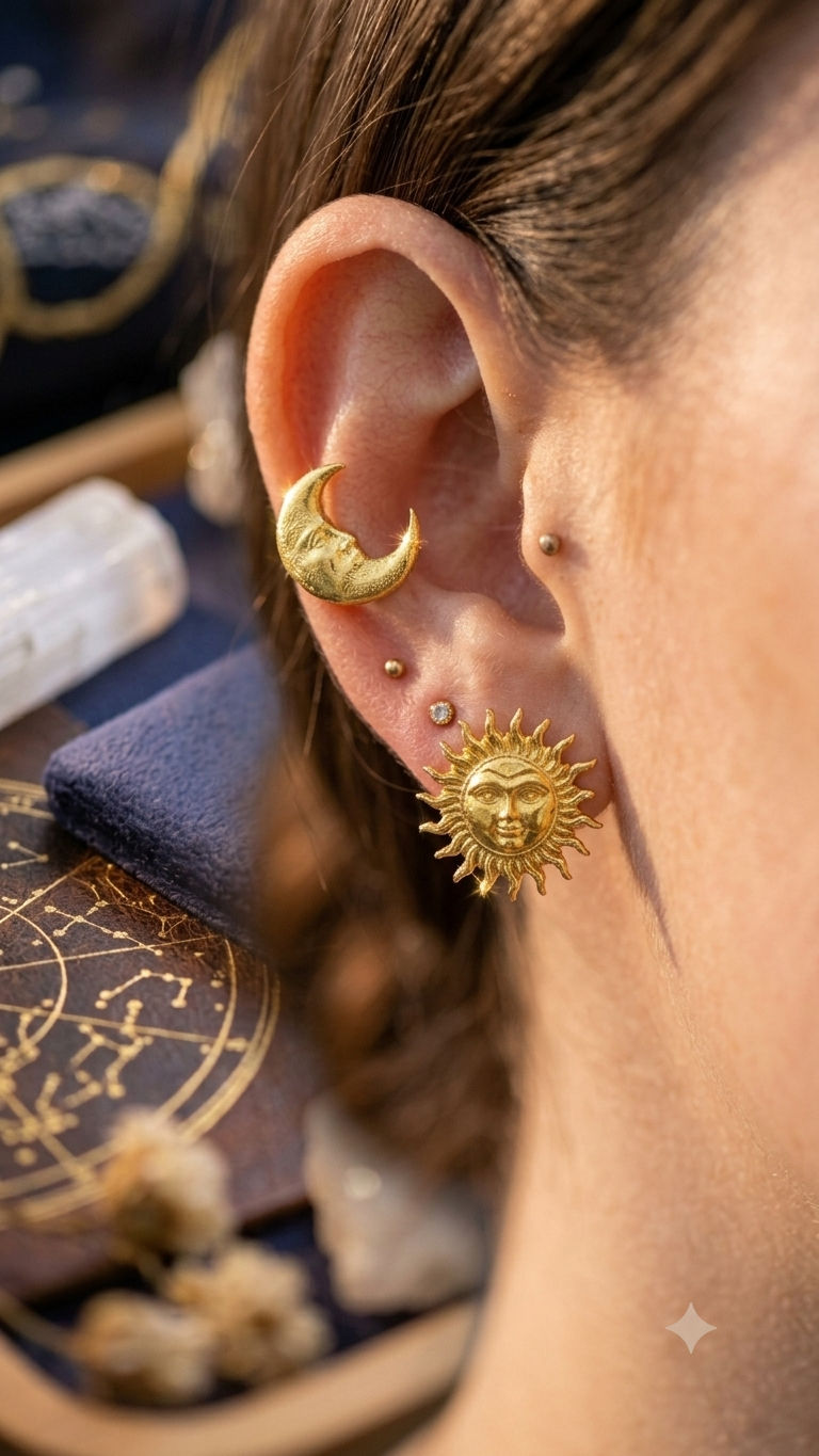 Sun & Moon Stud