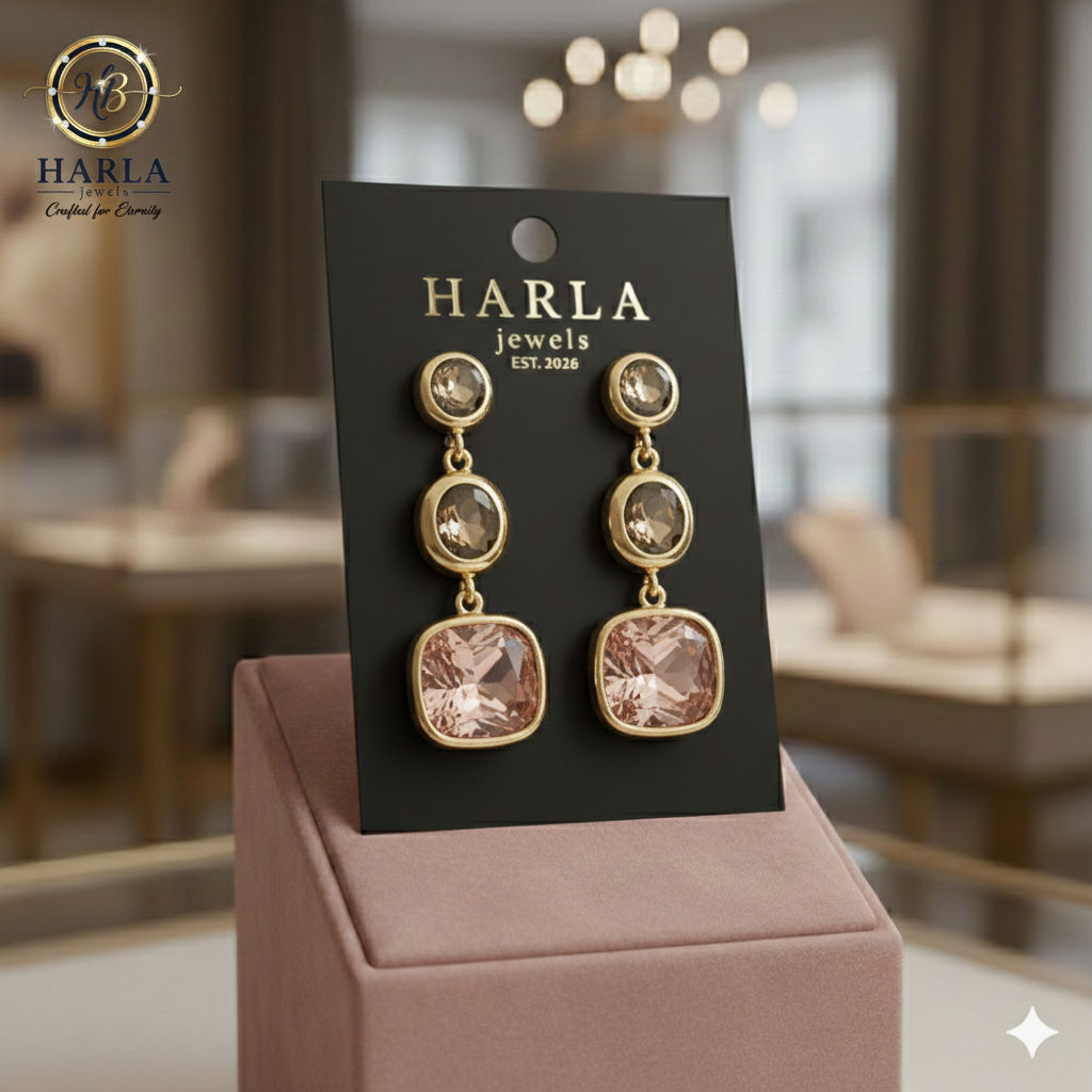 Elegance stone drop earring