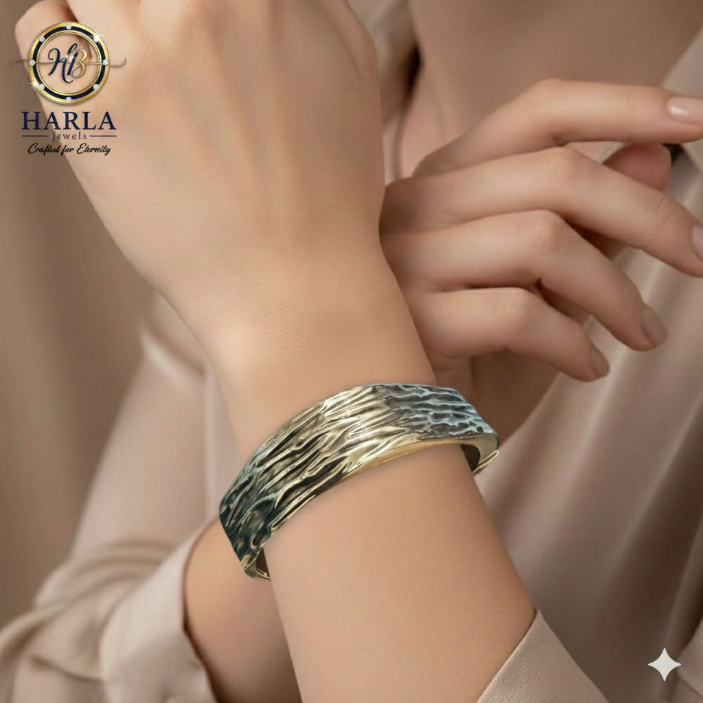 Hammered Bicolor Bracelet
