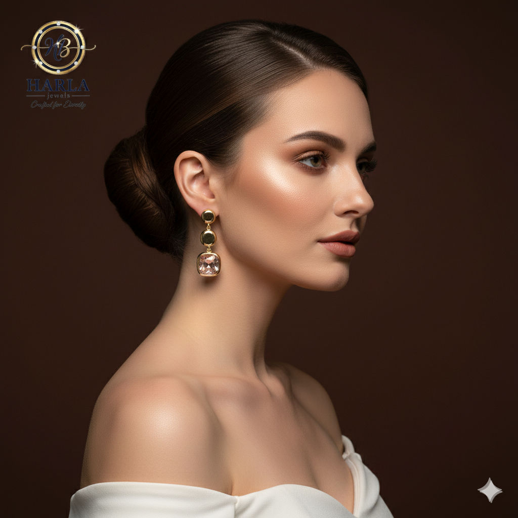 Elegance stone drop earring