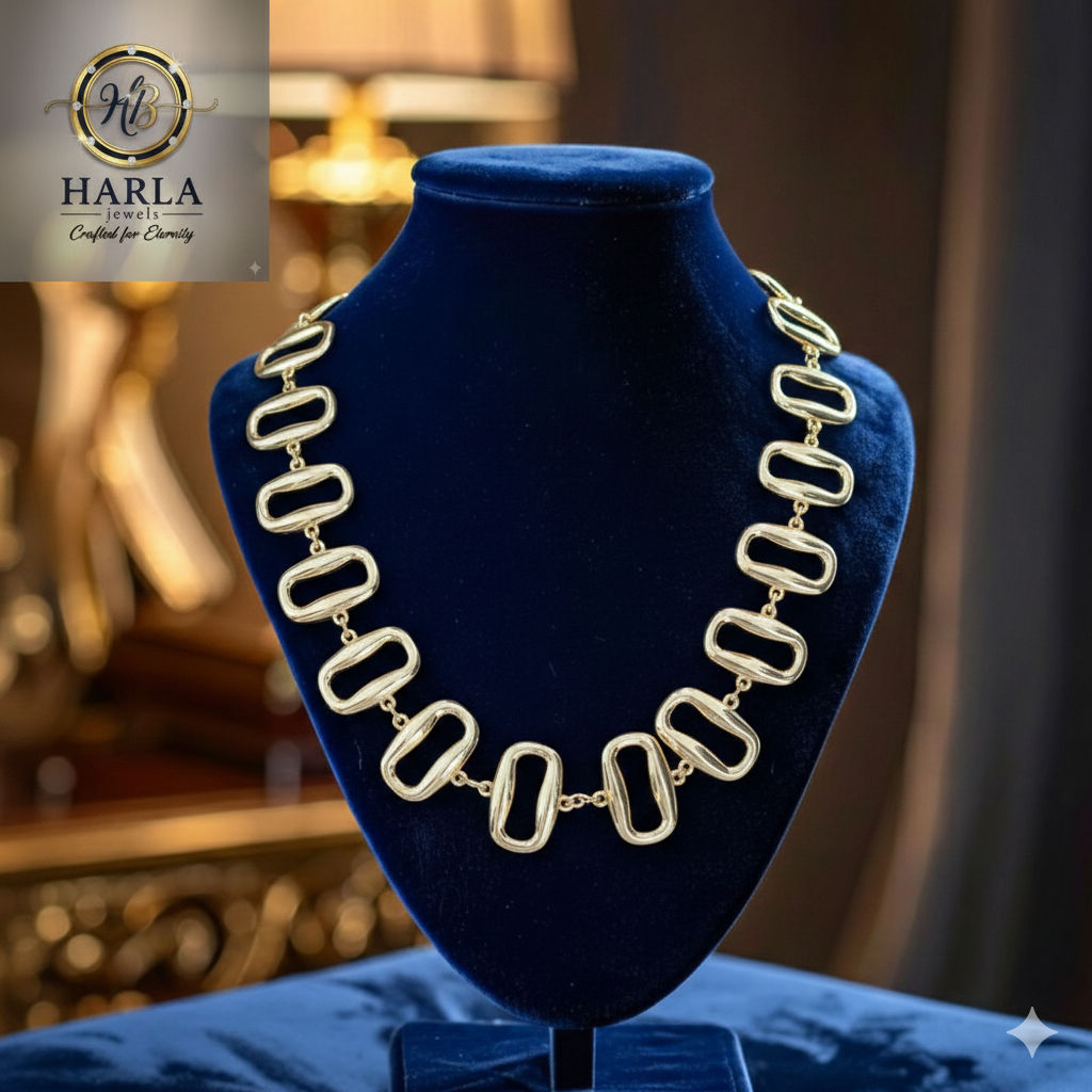 Luxury Rectangular Link Necklace