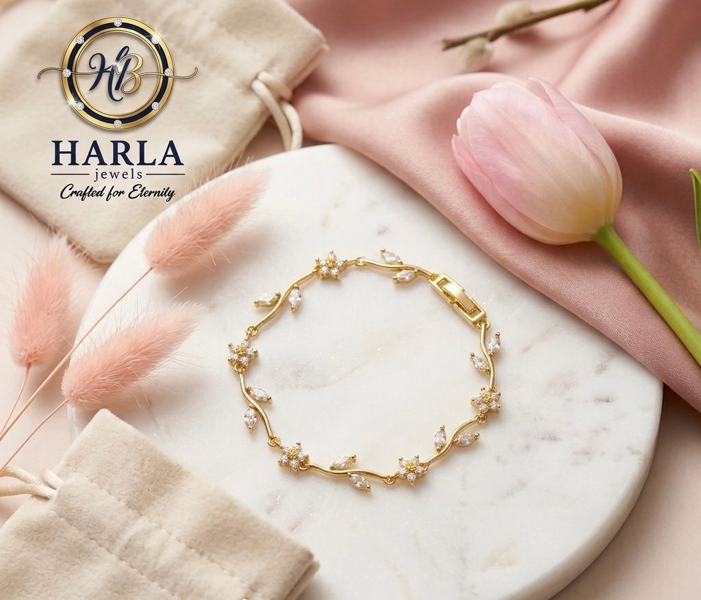 Crystal Blossom Vine Bracelet