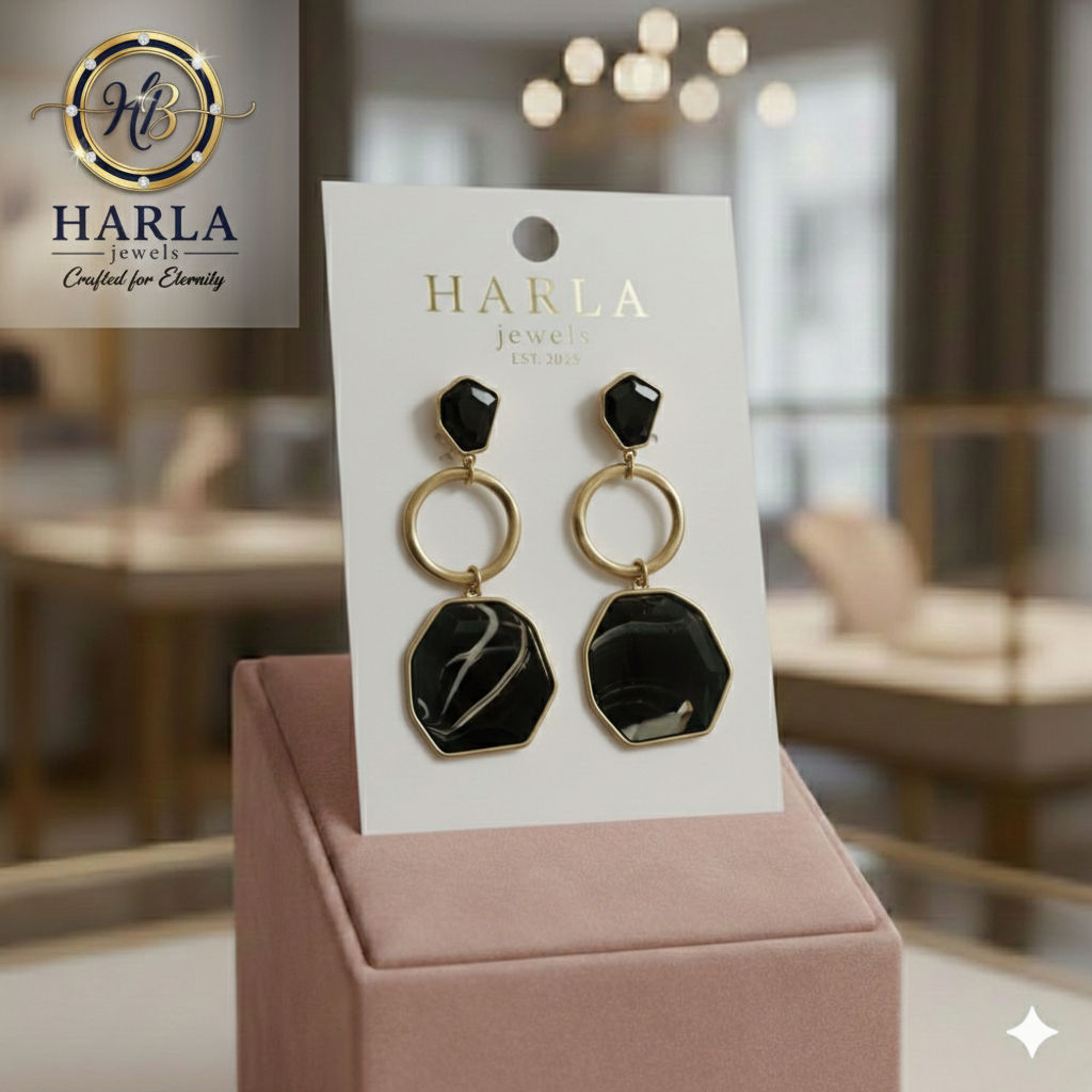Petal pivot gold earring