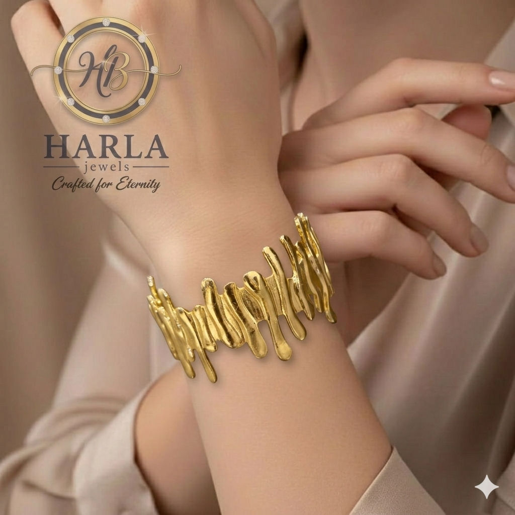 Abstract Gold Fusion Bracelet