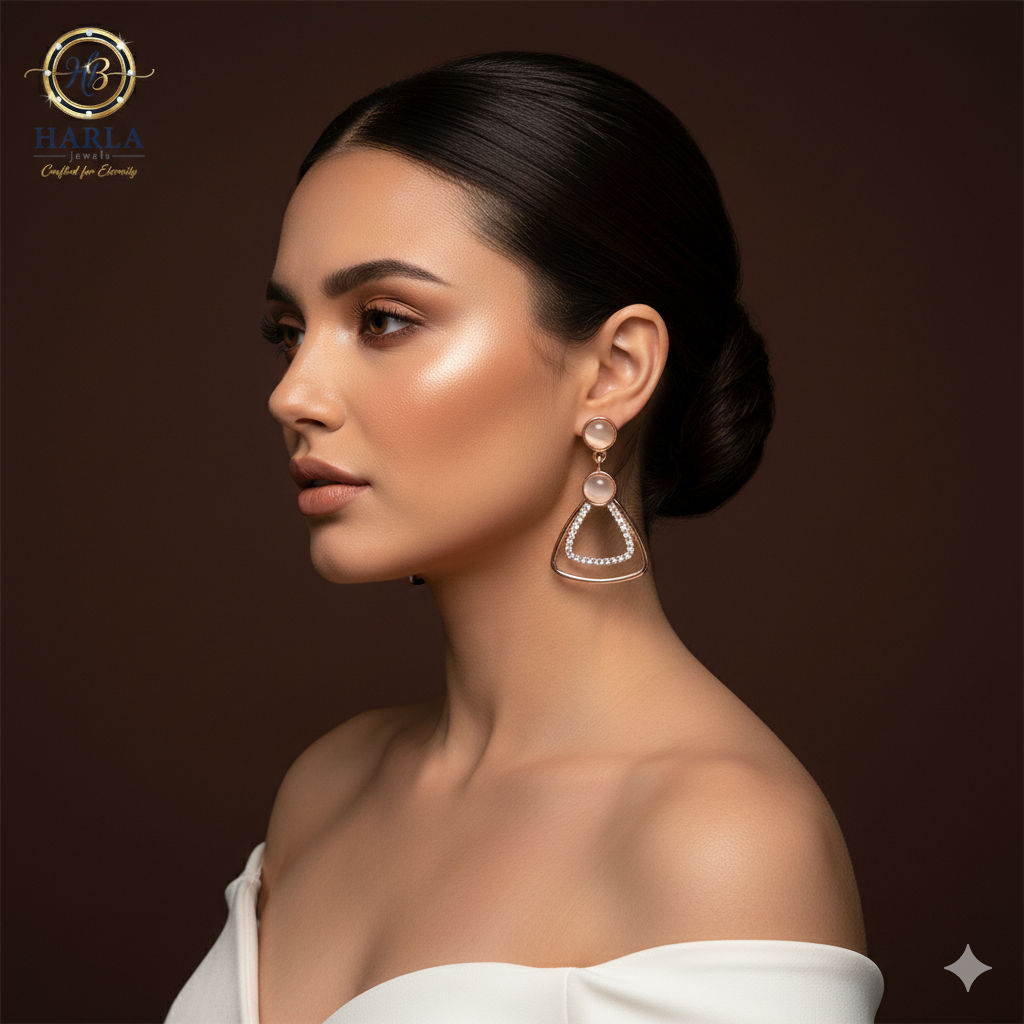 Eternal Triangle Drop Earring