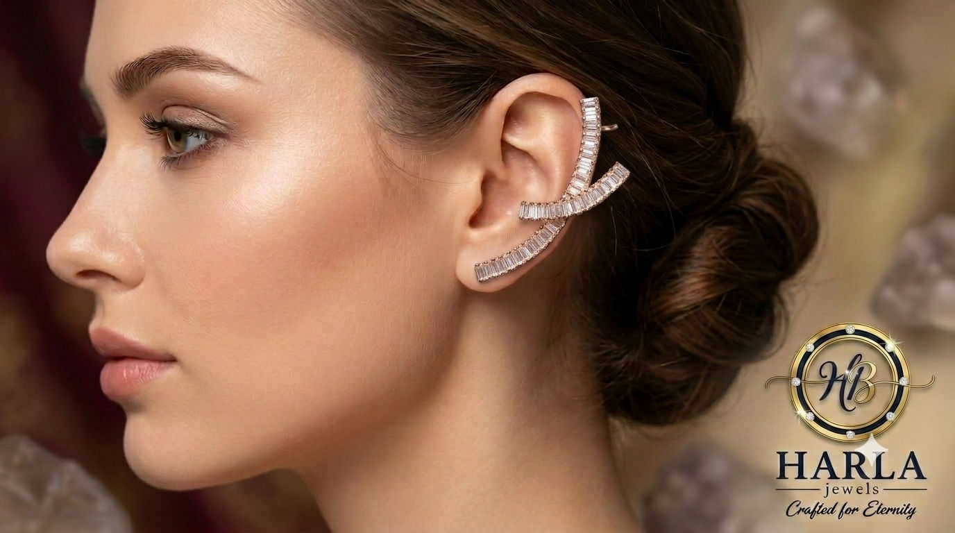 Rosé Arc Earrings