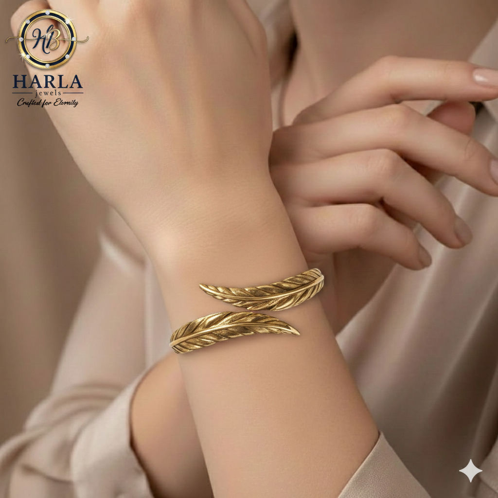 Feather Gold Bracelet