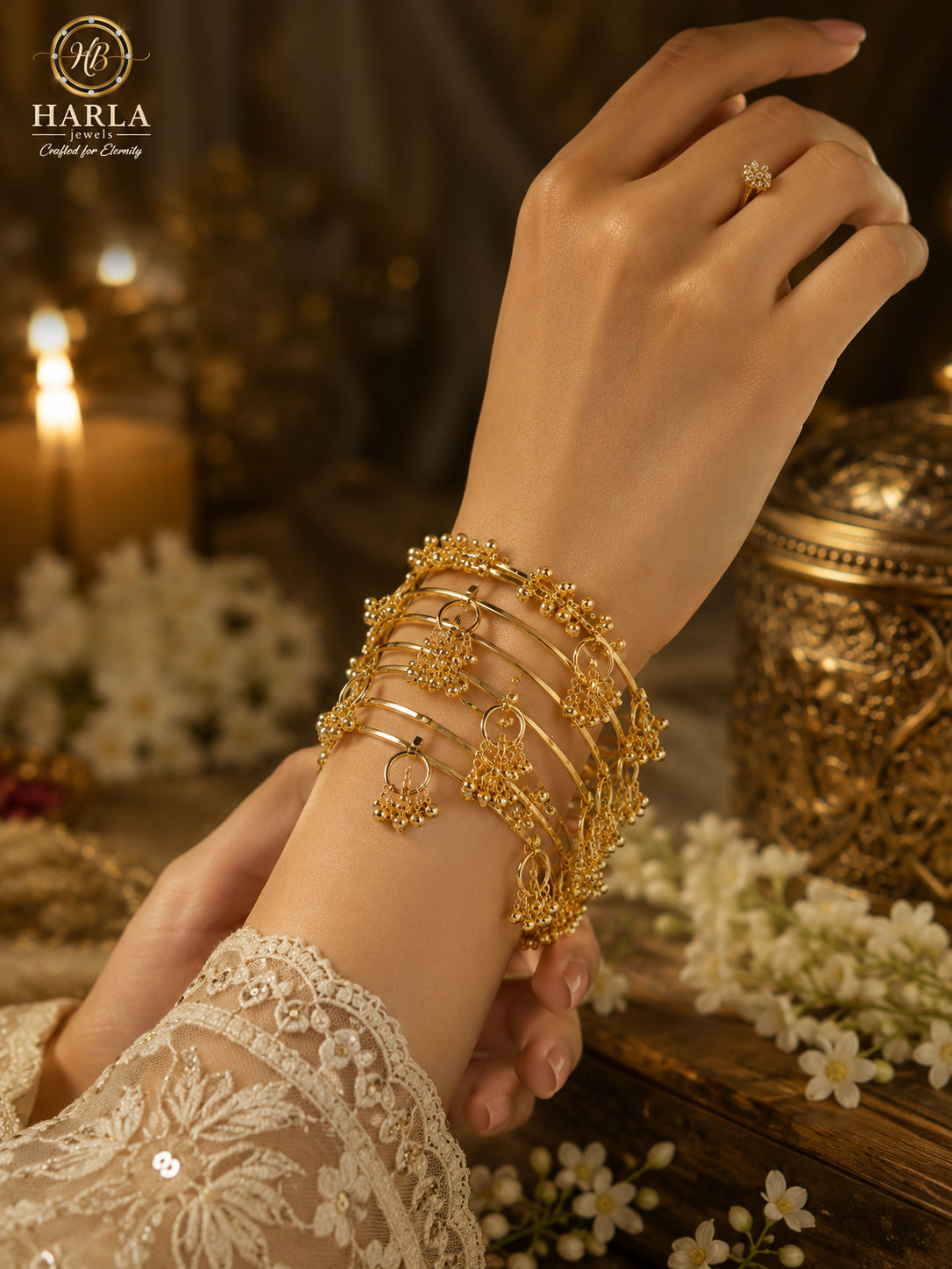 2*8 Royal Kashmiri Ghungroo Bangles (set of 8)