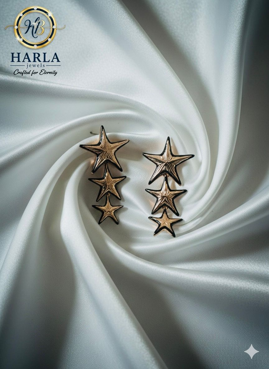 Starlight Cascade Earring (Golden Black)