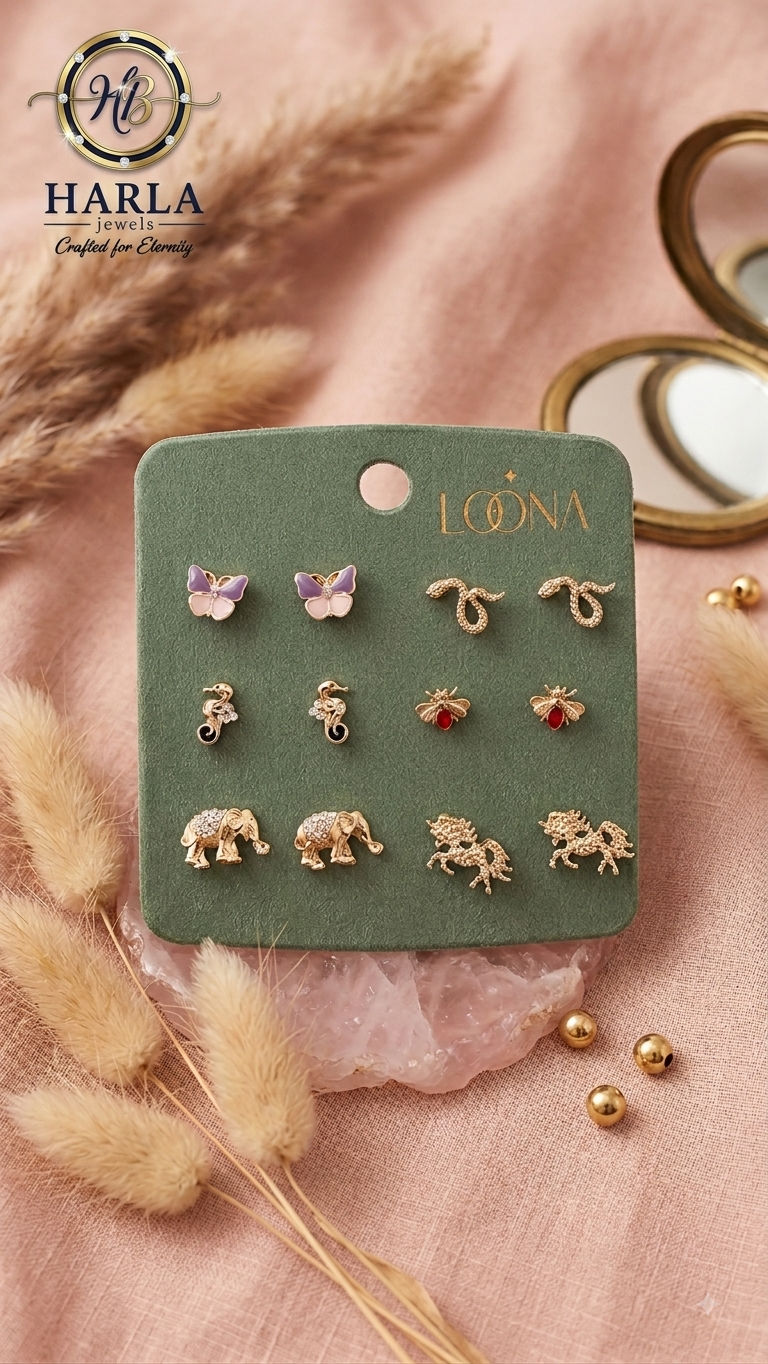 The Enchanted Charms Collection(Six  pair of earrings)
