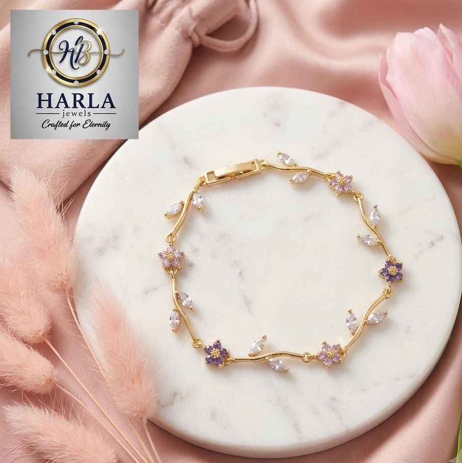 Lavender Blossom Floral Bracelet