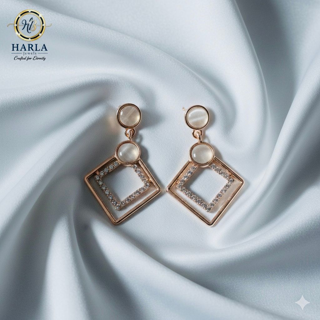 Diamond Pearl Dangler Earring