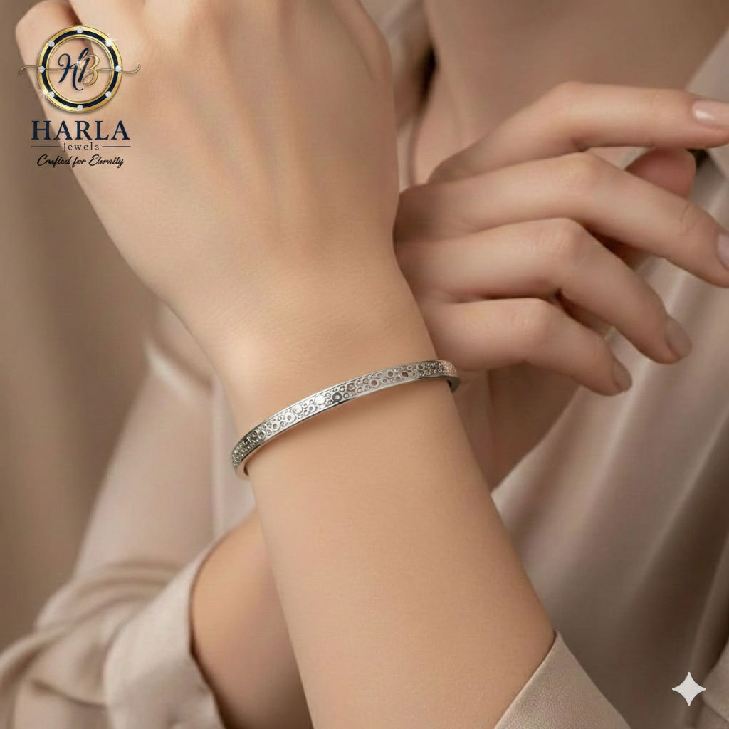 Sparkle Line Silver Bracelet