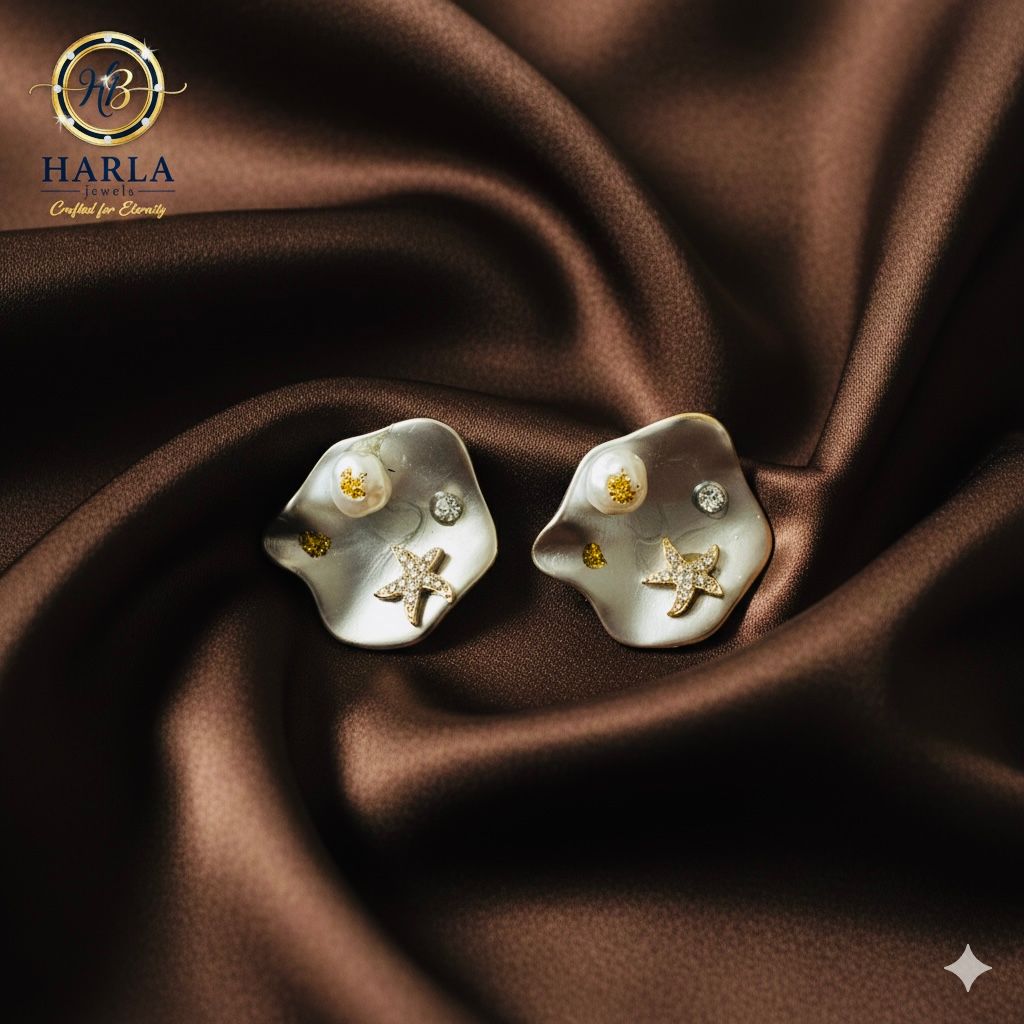 Starlight Pearl Studs (Silver)