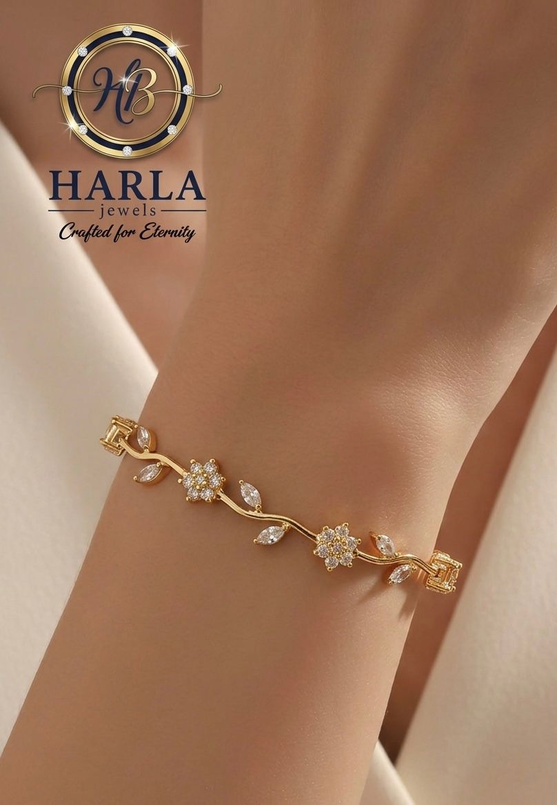 Crystal Blossom Vine Bracelet