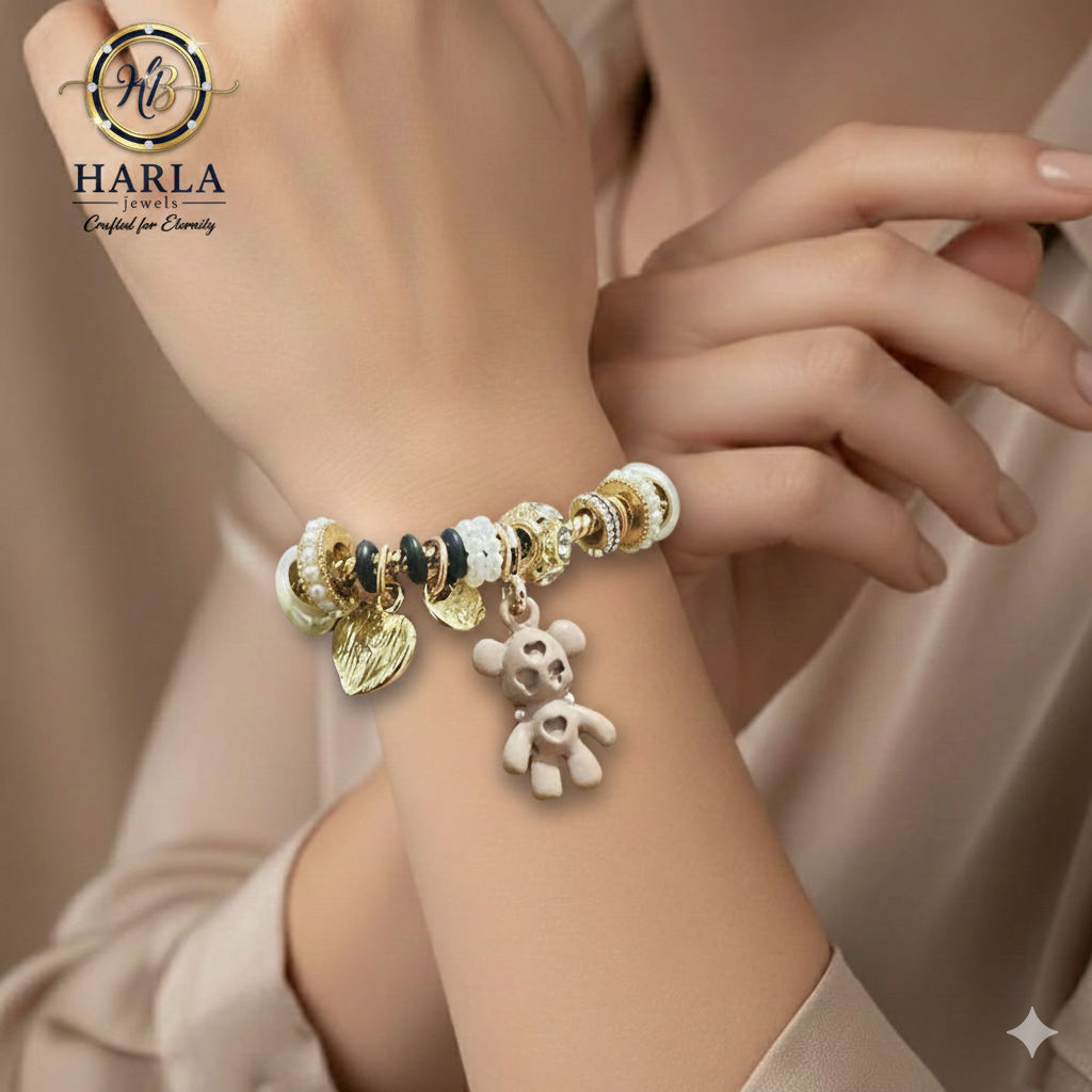 Pearl-Heart Elegance Bracelet