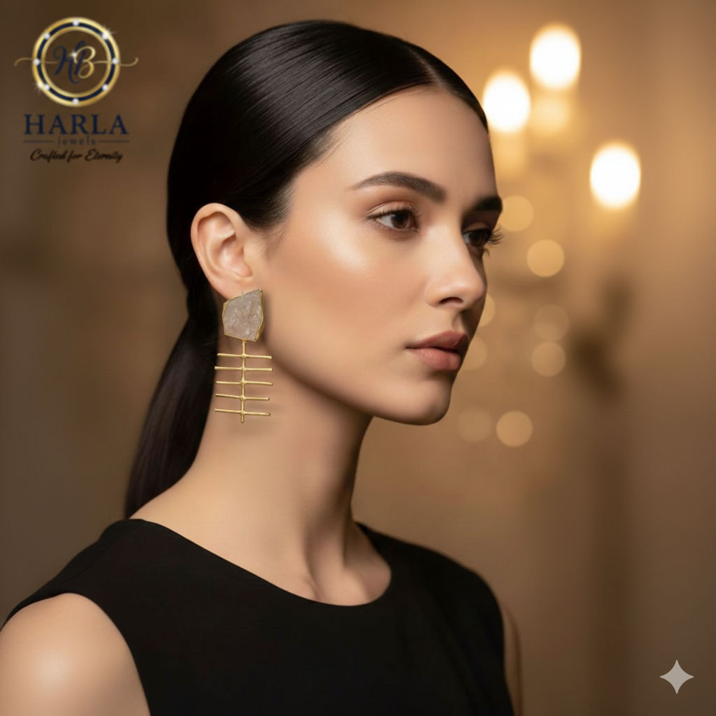 Lattice Crystal Earring