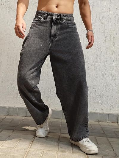 BREXX - Men Straight Fit Mid Rise Grey Jeans | Lotus iMall